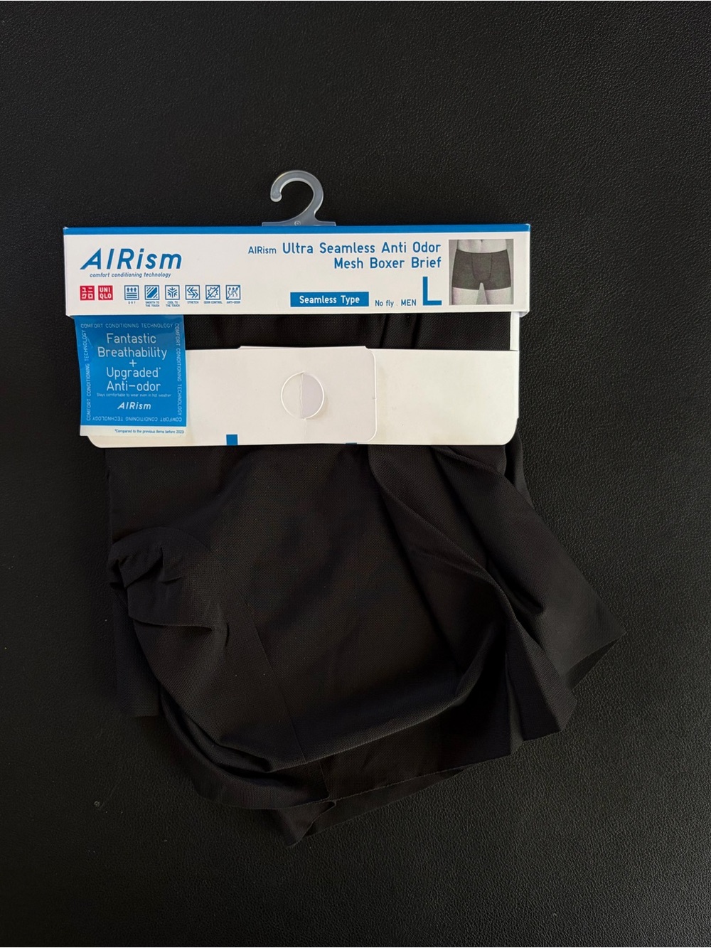 Uniqlo AIRism Ultra Seamless Mesh Boxer Briefs - Black